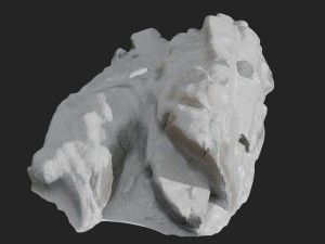 3d scanned rock cliff g snow 3D 模型