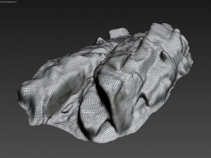 3d scanned rock cliff g snow 3D 模型