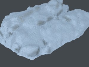 3d scanned rock cliff g snow 3D 模型