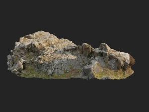 3d scanned rock cliff k2 3D Model