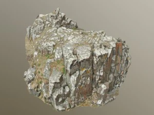 3d scanned rock cliff k2 3D Model