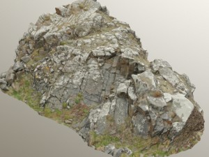 3d scanned rock cliff k2 3D Model