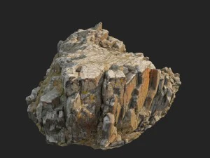 3d scanned rock cliff k2 3D Model