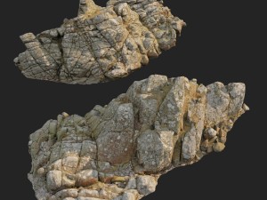 3d scanned rock cliff l2 3D-Modell