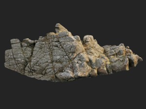 3d scanned rock cliff l2 3D-Modell