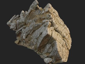 3d scanned rock cliff l2 3D-Modell