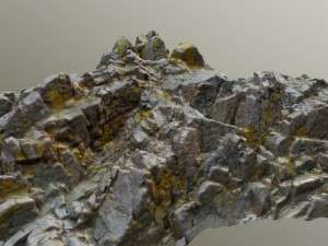 3d scanned rock cliff m2 3D-Modell