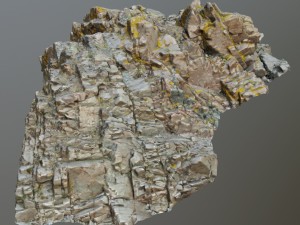 3d scanned rock cliff m2 3D-Modell