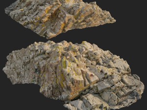 3d scanned rock cliff m2 3D-Modell