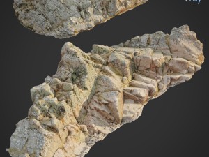3d scanned rock cliff n2 3D Model