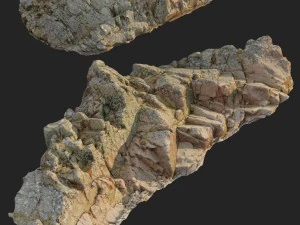 3d scanned rock cliff n2 3D Model