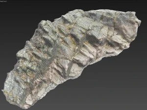 3d scanned rock cliff n2 3D Model