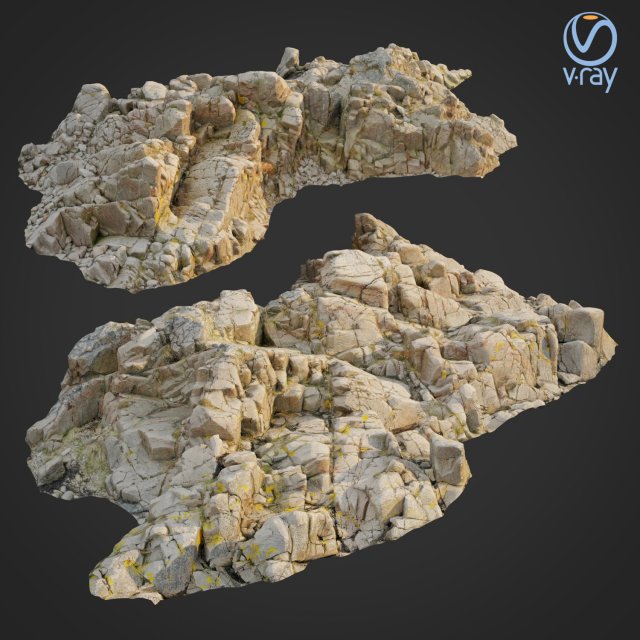 3d scanned rock cliff o2 Modèle 3D .c4d .max .obj .3ds .fbx .stl .blend 