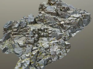 3d scanned rock cliff o2 3D Model