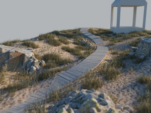 beach scene a 3Dモデル