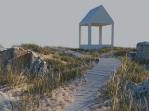 beach scene a 3Dモデル