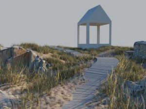 beach scene a 3D Model