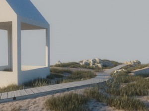 beach scene a 3Dモデル
