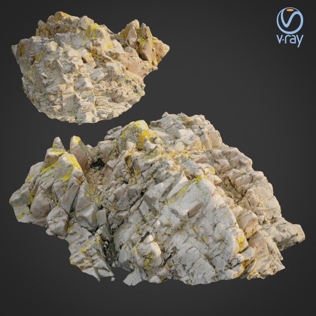 3d scanned rock cliff p2 Model 3D .c4d .max .obj .3ds .fbx .stl .blend 