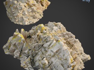 3d scanned rock cliff p2 3D Model