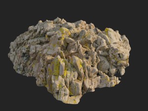 3d scanned rock cliff p2 Model 3D