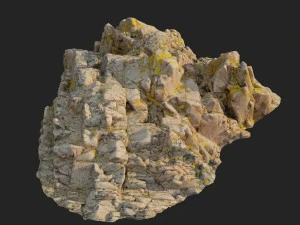 3d scanned rock cliff p2 3D Model