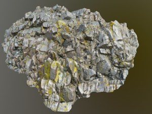 3d scanned rock cliff p2 Model 3D