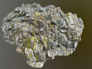 3d scanned rock cliff p2 3D Model