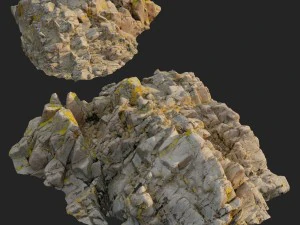 3d scanned rock cliff p2 3D Model