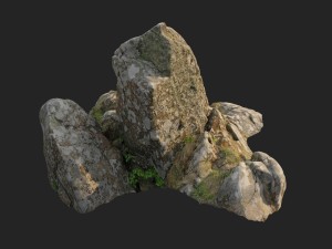 3d scanned rock cliff q2 3Dモデル