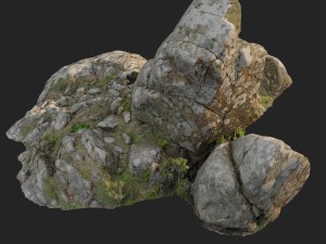 3d scanned rock cliff q2 3Dモデル