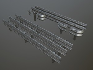 road fence kit a 3D Модель