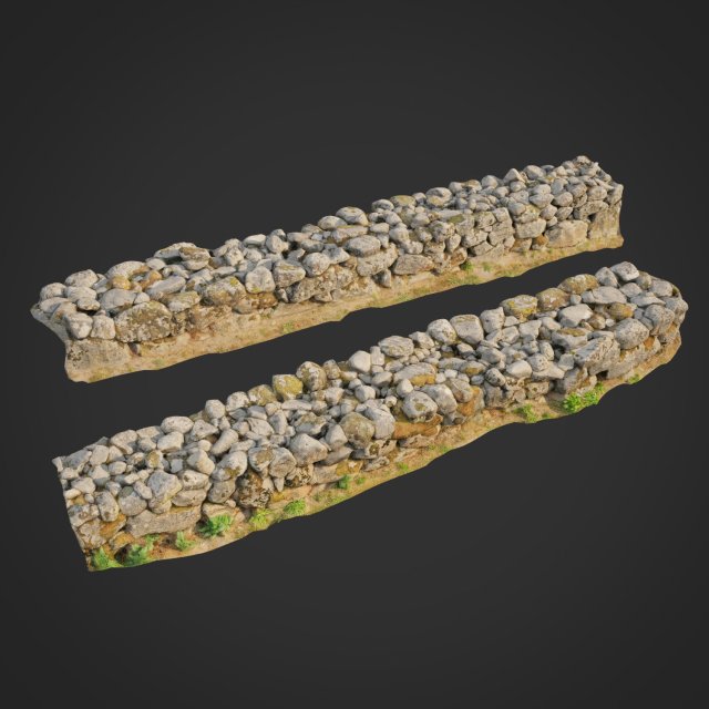 3d scanned nature stone wall f 3D Model .c4d .max .obj .3ds .fbx .stl .blend