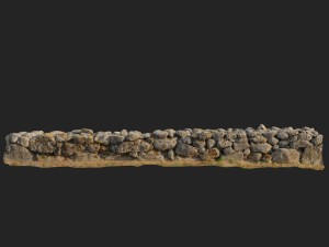 3d scanned nature stone wall f 3D Model