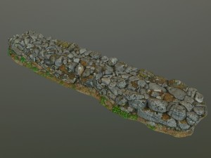 3d scanned nature stone wall f 3D Model