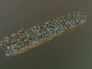 3d scanned nature stone wall f 3D Model