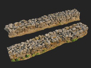3d scanned nature stone wall f 3D Model