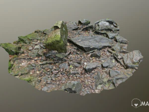 pierres broy&eacute;es d Modèle 3D
