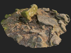 pierres broy&eacute;es d Modèle 3D