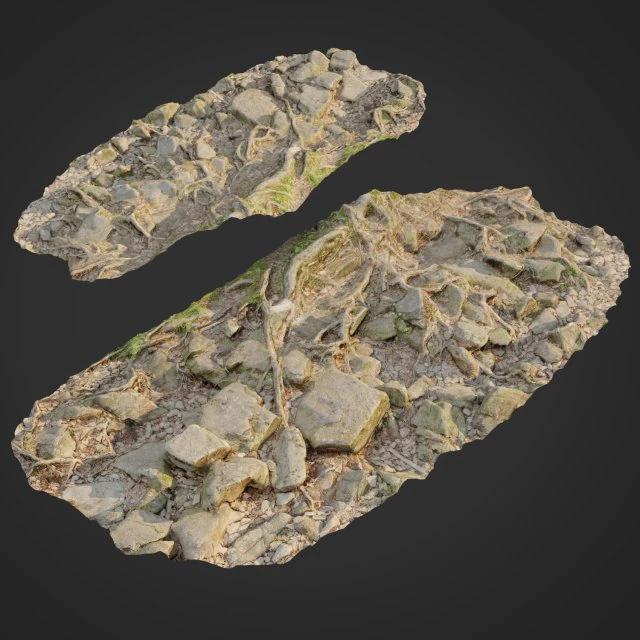ground stones f 3D Model .c4d .max .obj .3ds .fbx .stl .blend 