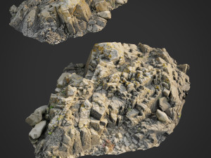 3d scanned rock cliff r2 3Dモデル