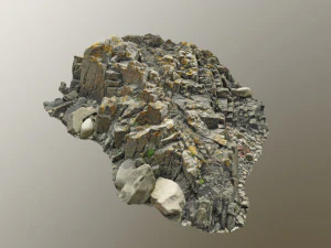 3d scanned rock cliff r2 3D Model
