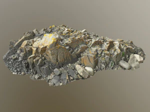 3d scanned rock cliff r2 3D Model