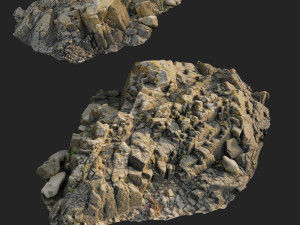 3d scanned rock cliff r2 3D-Modell