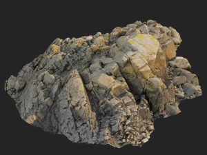 3d scanned rock cliff r2 3D Model