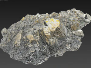 3d scanned rock cliff r2 3D Model
