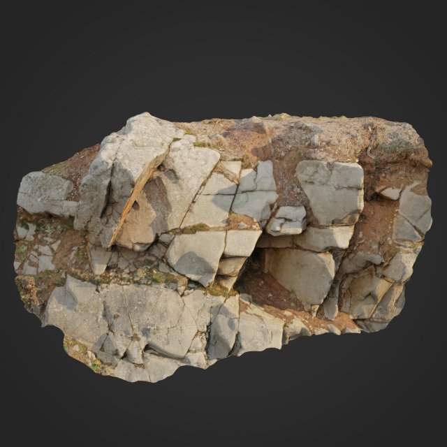 3d scanned cliff face a 3D-Modell .c4d .max .obj .3ds .fbx .stl .blend 