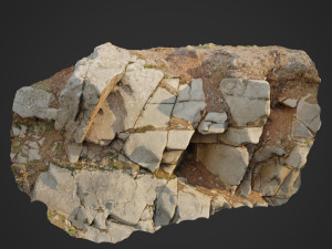 3d scanned cliff face a 3D Model