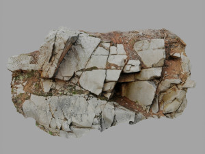 3d scanned cliff face a 3D-Modell