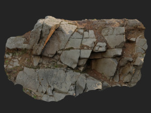 3d scanned cliff face a 3D-Modell